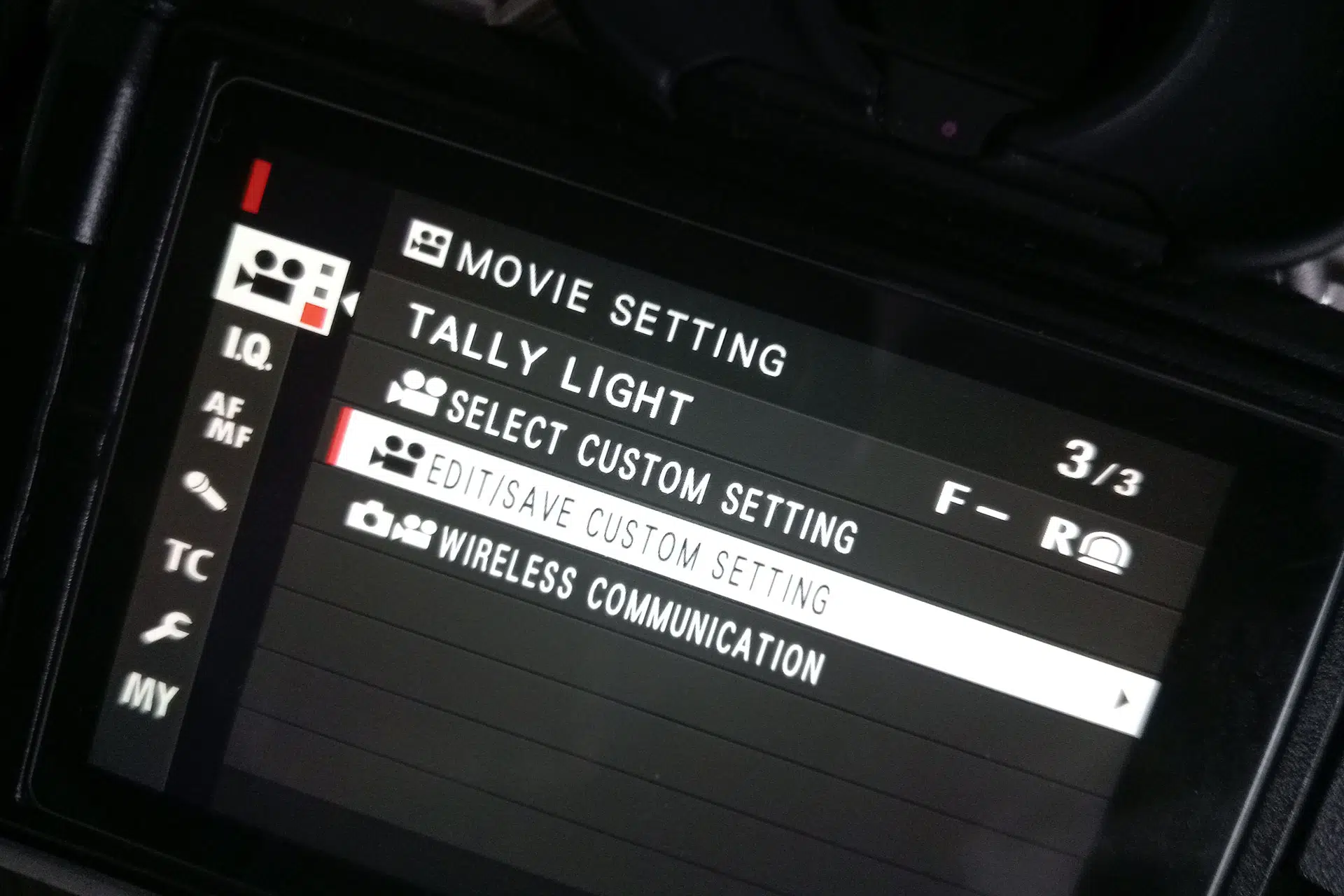 Fujifilm Film Simulations Movie Settings