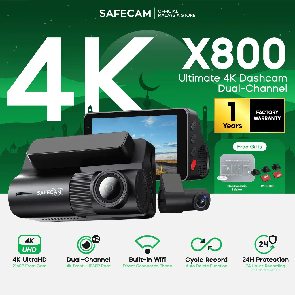 Safecam X800 4K Dashcam
