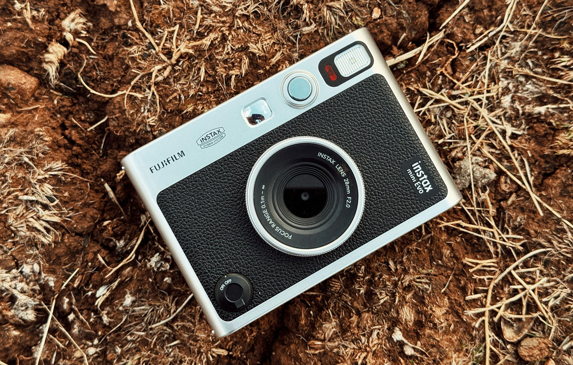 Fujifilm Instax Mini EVO on the ground