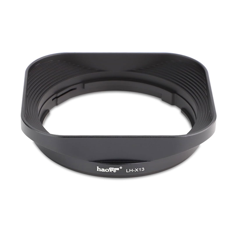 square metal lens hood