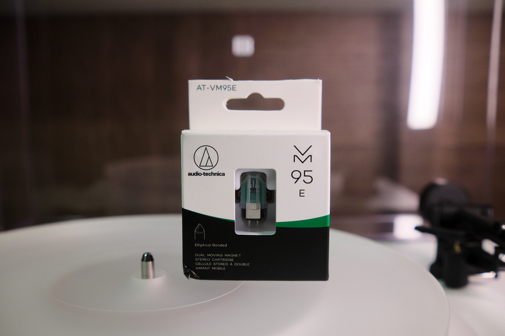 Unboxing the Audio-Technica AT-VM95E cartridge before installation on Rega Planar 1