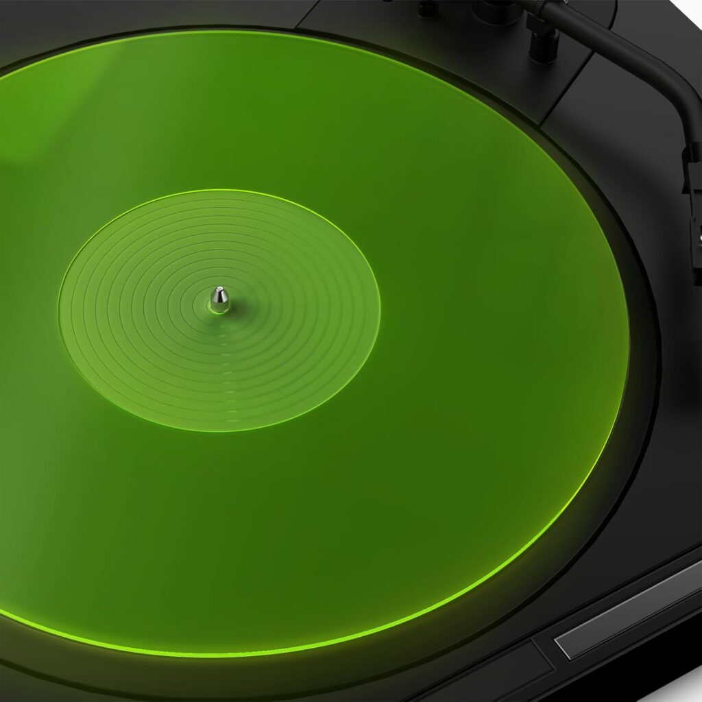 green acrylic turntable slipmat