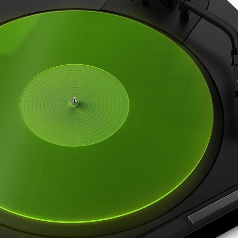 green acrylic turntable slipmat